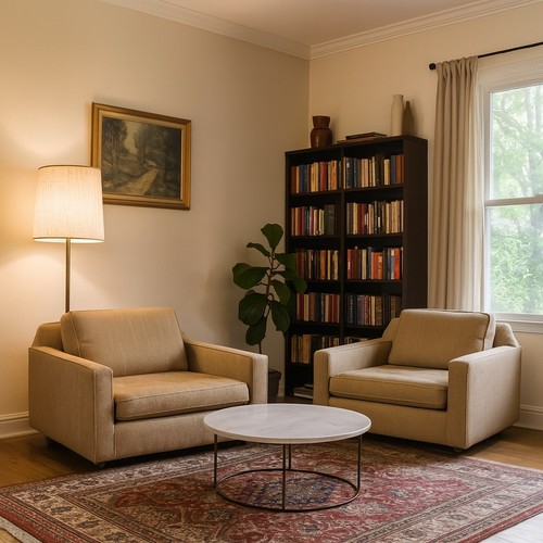 Vintage armchairs wood - armchairs, beige