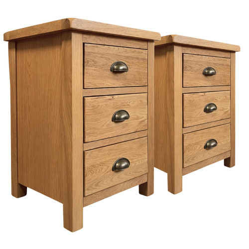 Oak drawer bedside - oak, –